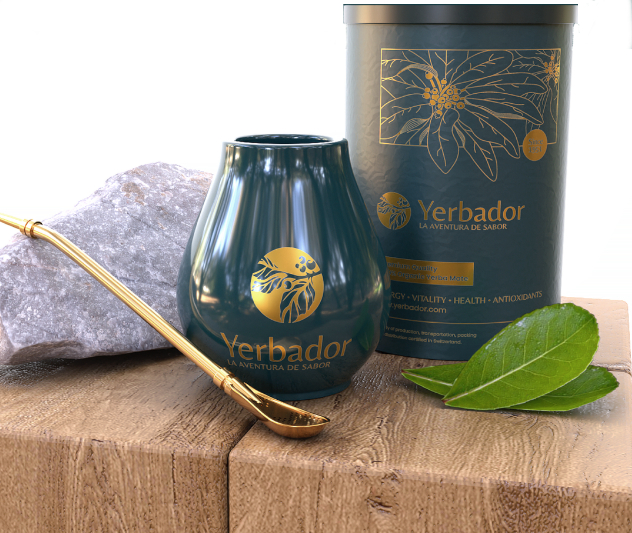 Prezentacja produktu od yerbador - puszka, matero, bombilla