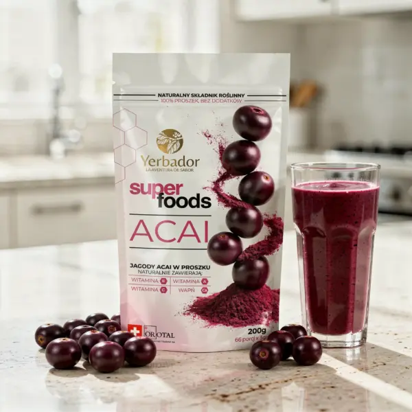 Jagody Acai w Proszku – 200 g – Źródło Witaminy A, C i E