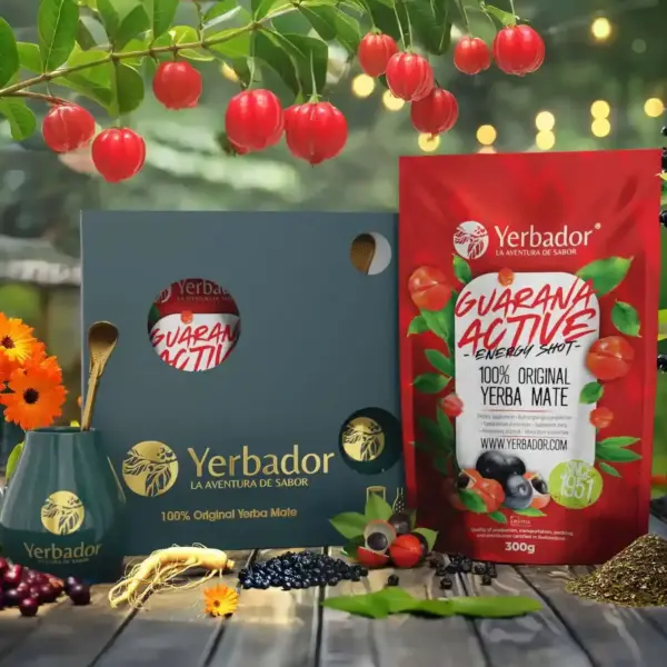 ZESTAW STARTOWY - BOMBILLA + MATERO + YERBA MATE ULTRA ENERGIA – GUARANA